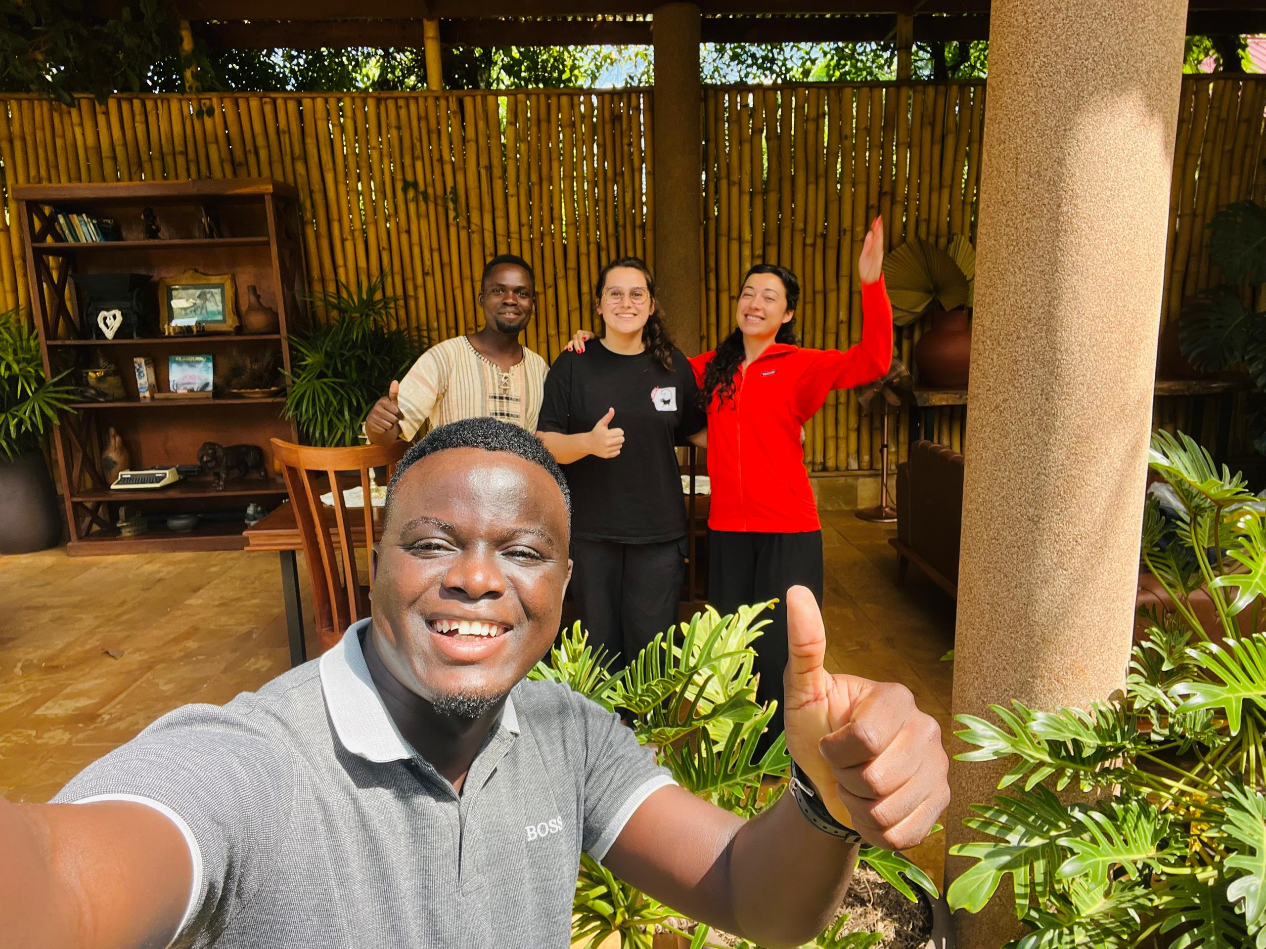 Nalisis with Camille and Claire before Kilimanjaro Climb
